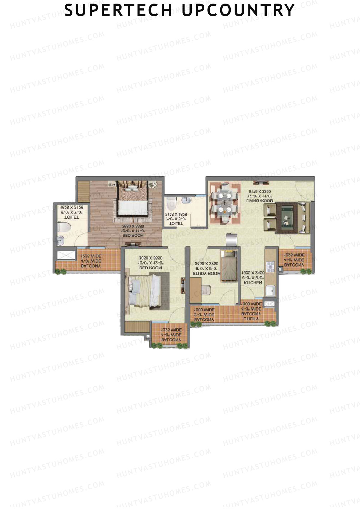 Supertech Upcountry Tower C1 Unit 1 Floor Plan