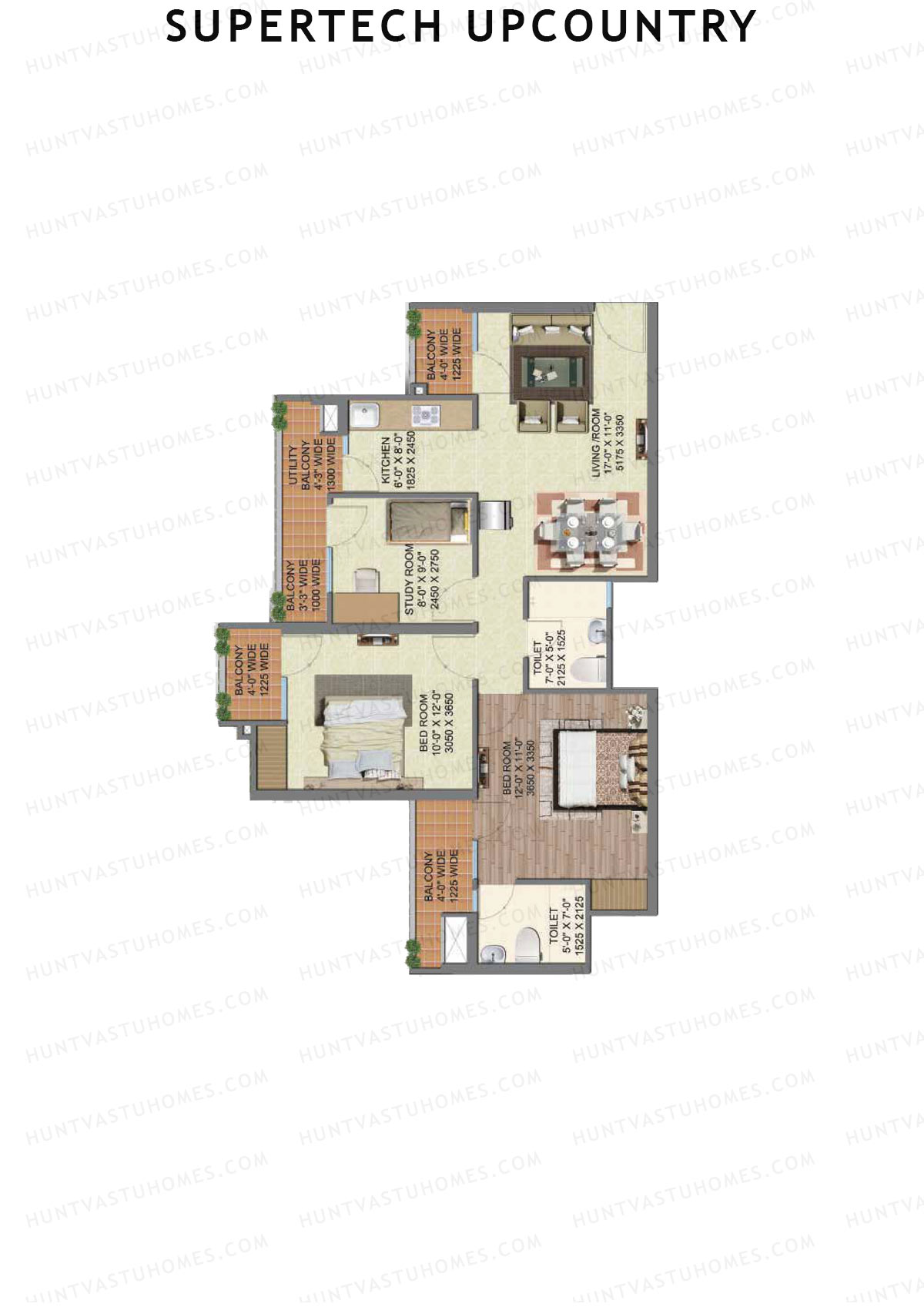 Supertech Upcountry Tower C1 Unit 8 Floor Plan