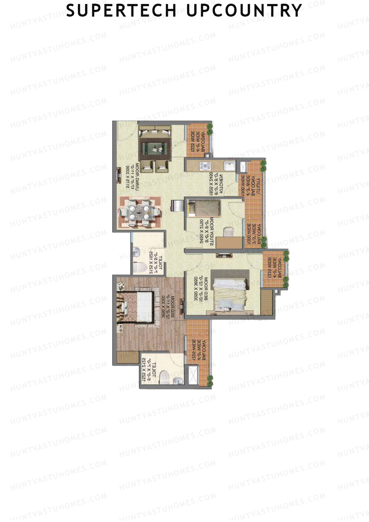 Supertech Upcountry Tower C4 Unit 8 Floor Plan