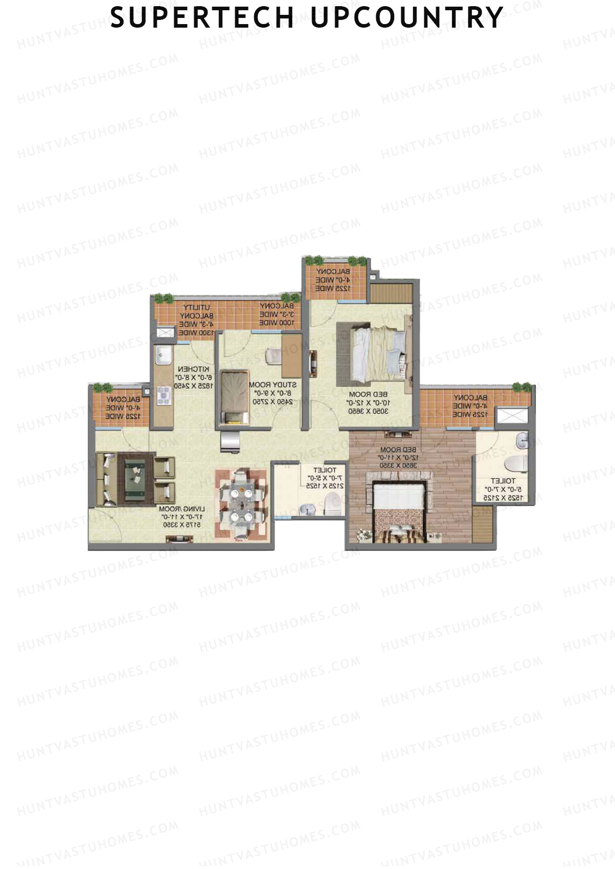 Supertech Upcountry Tower C5 Unit 8 Floor Plan