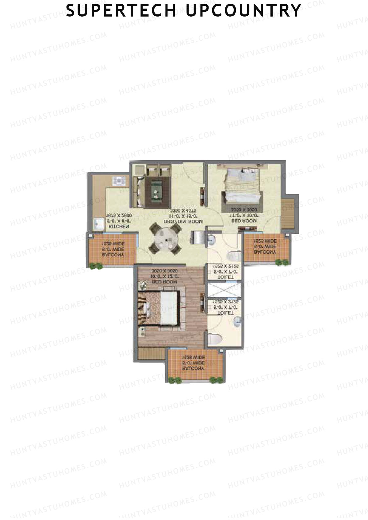 Supertech Upcountry Tower F Unit 11 Floor Plan