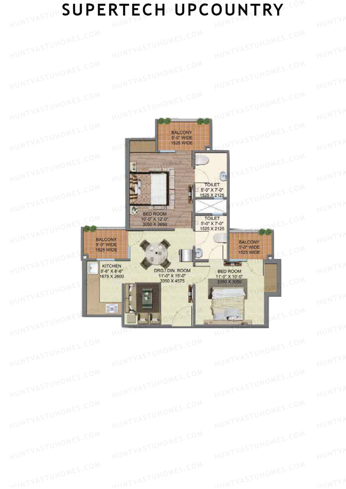 Supertech Upcountry Tower F Unit 8 Floor Plan