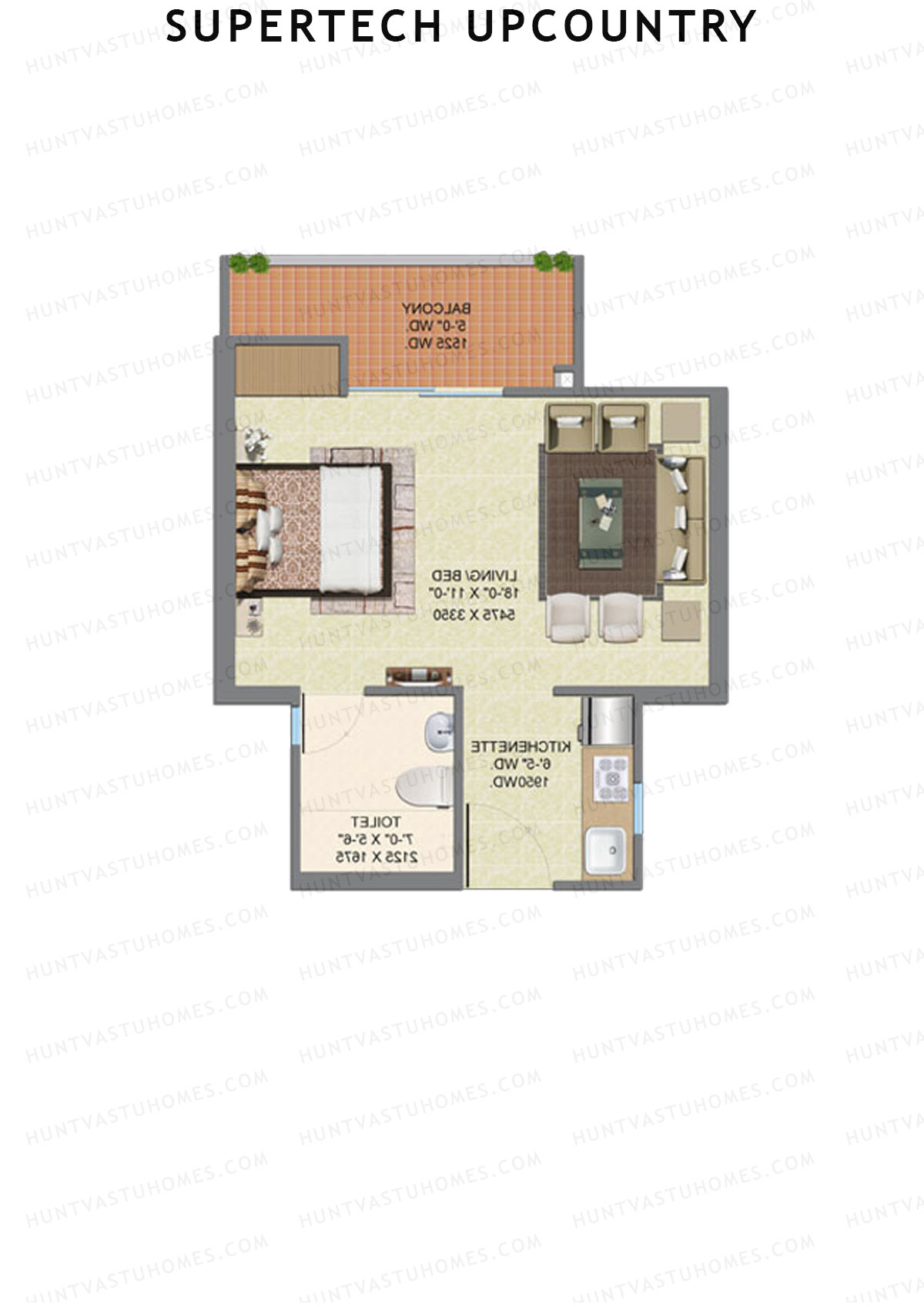 Supertech Upcountry Tower H Unit 23 Floor Plan