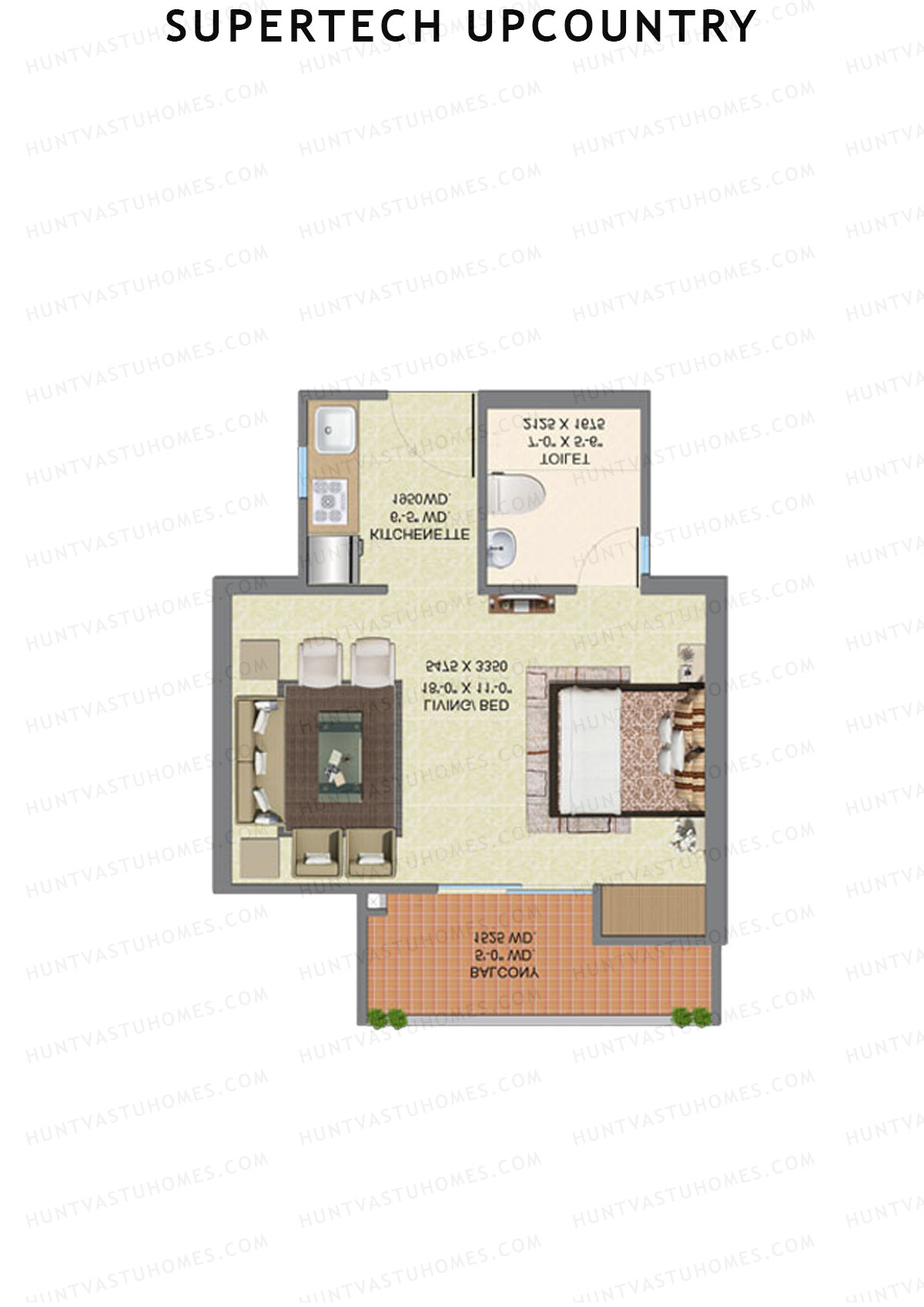 Supertech Upcountry Tower H Unit 8 Floor Plan