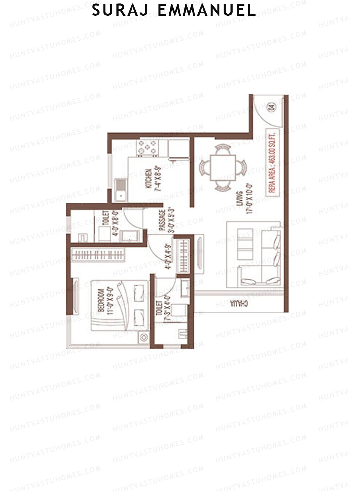 Suraj Emmanuel Tower A Unit 4 Floor Plan