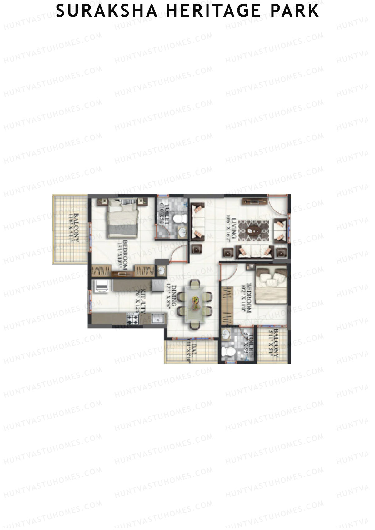 Suraksha Heritage Park Tower B Unit 4 Floor Plan