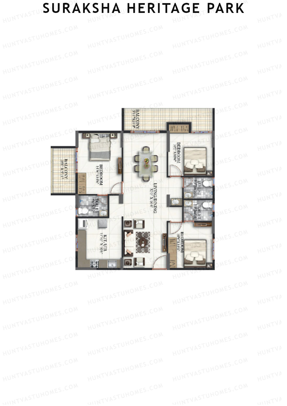 Suraksha Heritage Park Tower B Unit 5 Floor Plan