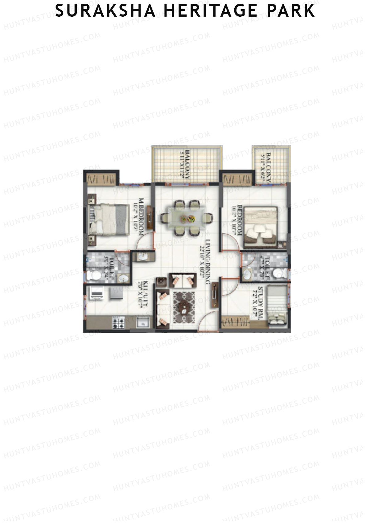 Suraksha Heritage Park Tower B Unit 6 Floor Plan