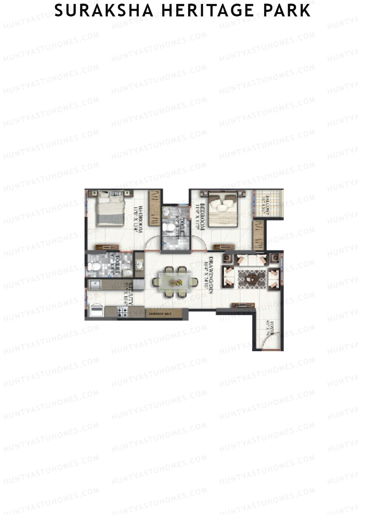 Suraksha Heritage Park Tower C Unit 6 Floor Plan