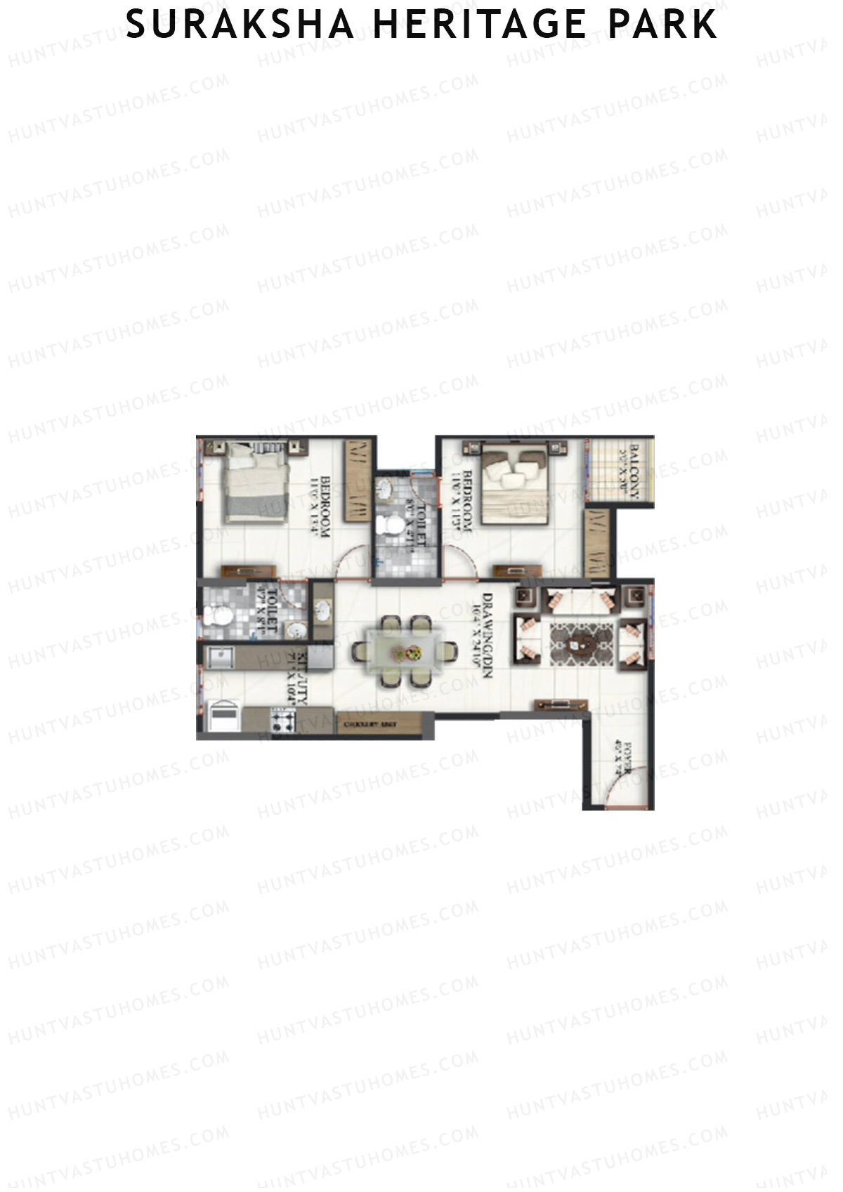 Suraksha Heritage Park Tower C Unit 6 Floor Plan