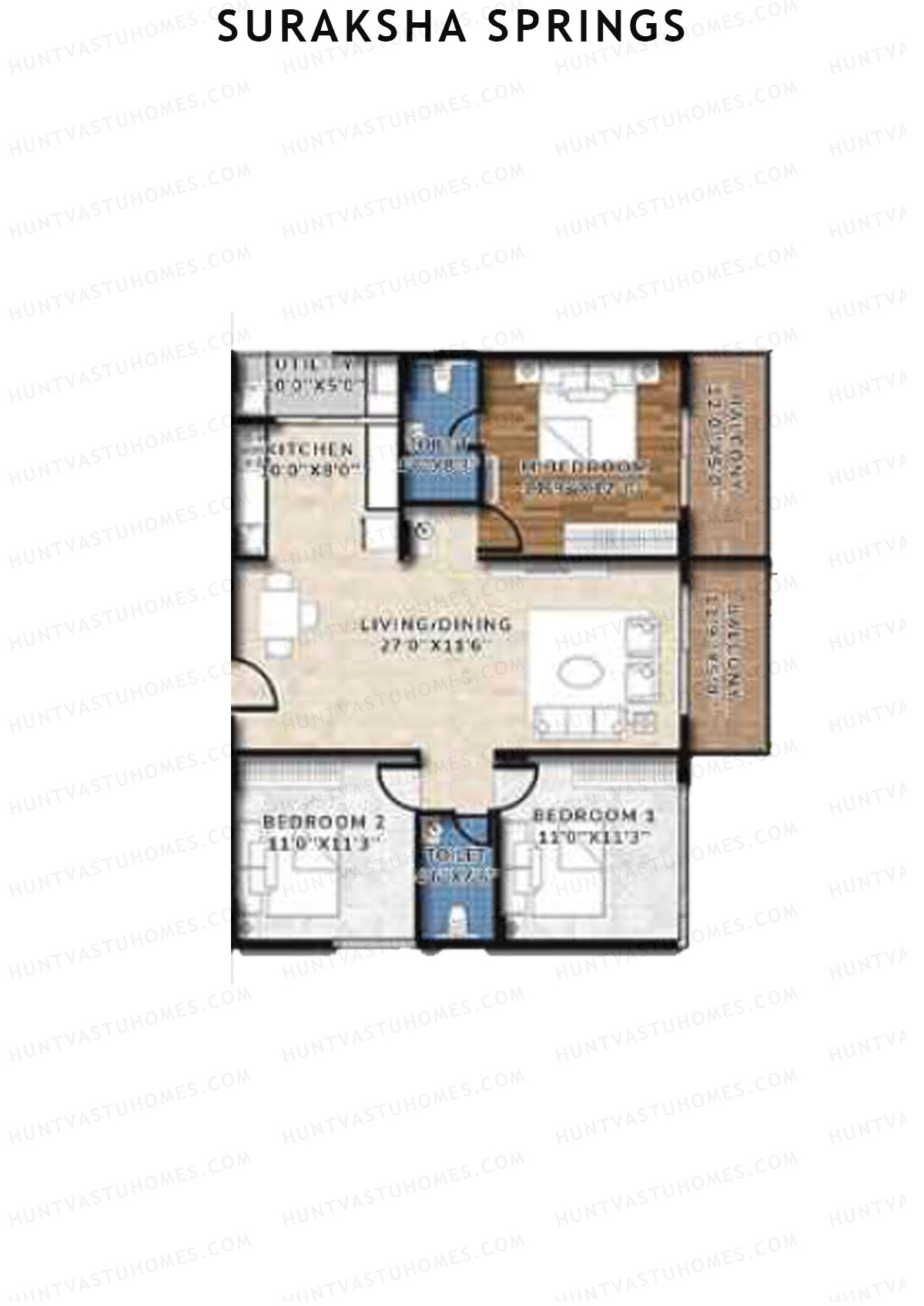 Suraksha Springs Block A Unit 5 Floor Plan