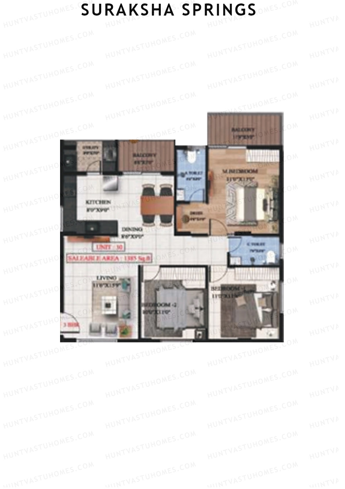 Suraksha Springs Block C Unit 7 Floor Plan