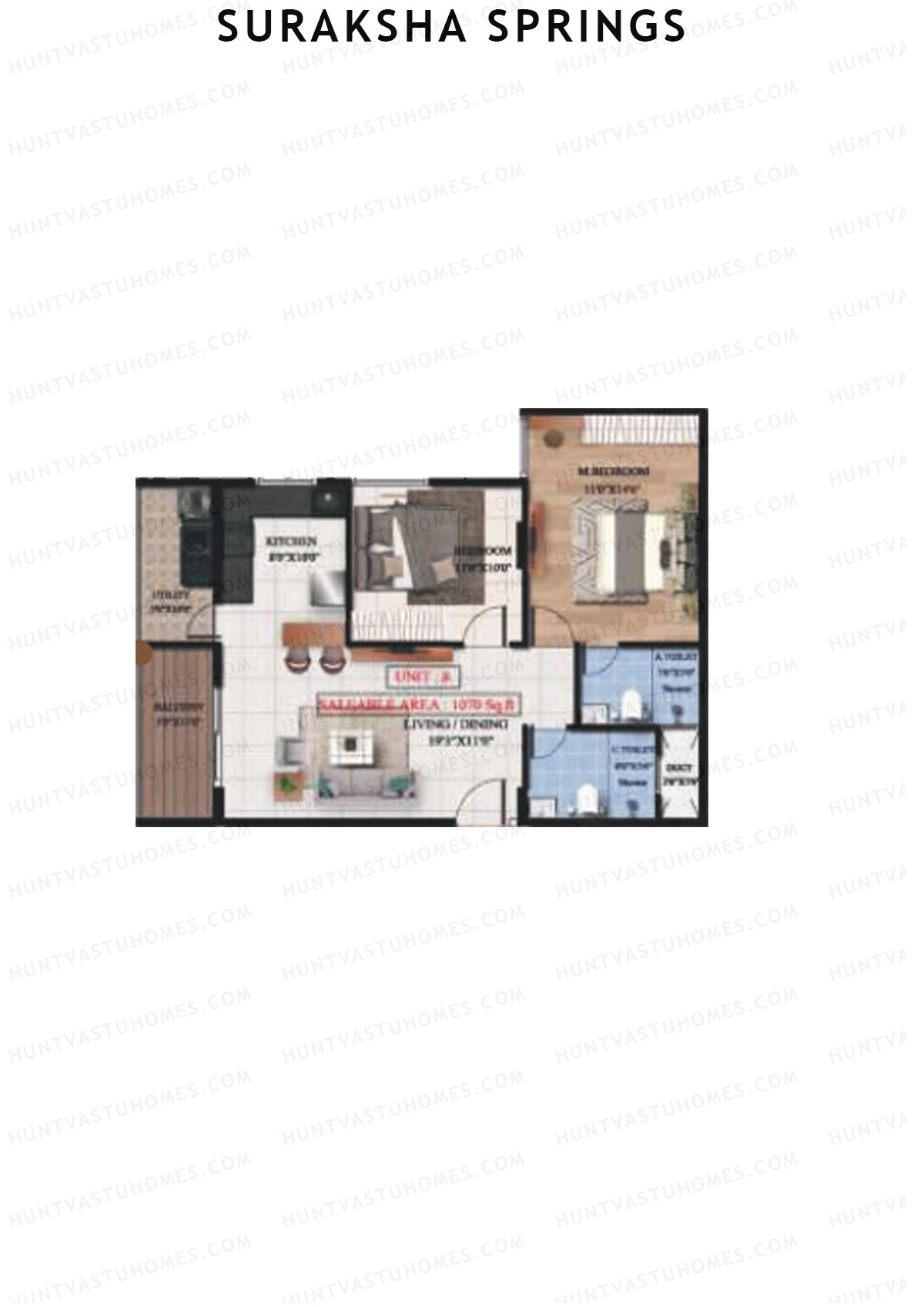 Suraksha Springs Block D Unit 2 Floor Plan