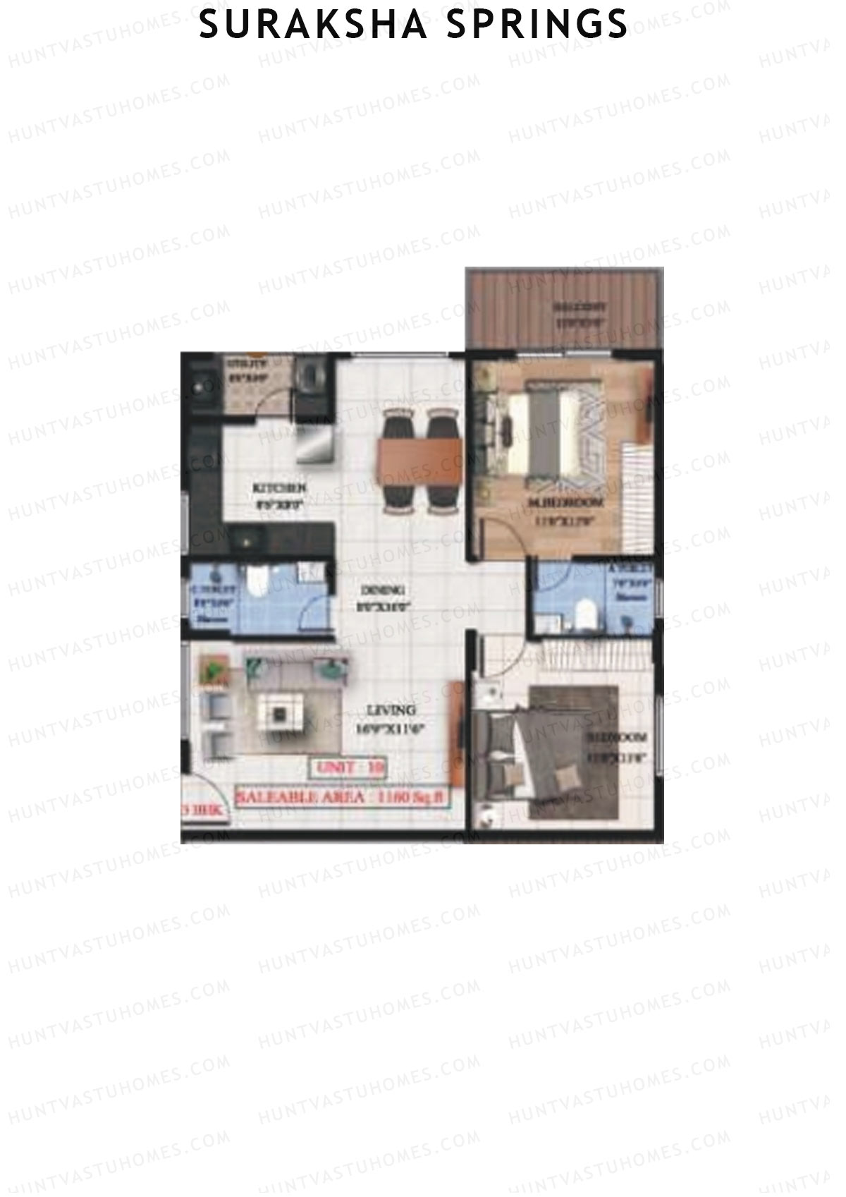 Suraksha Springs Block D Unit 4 Floor Plan