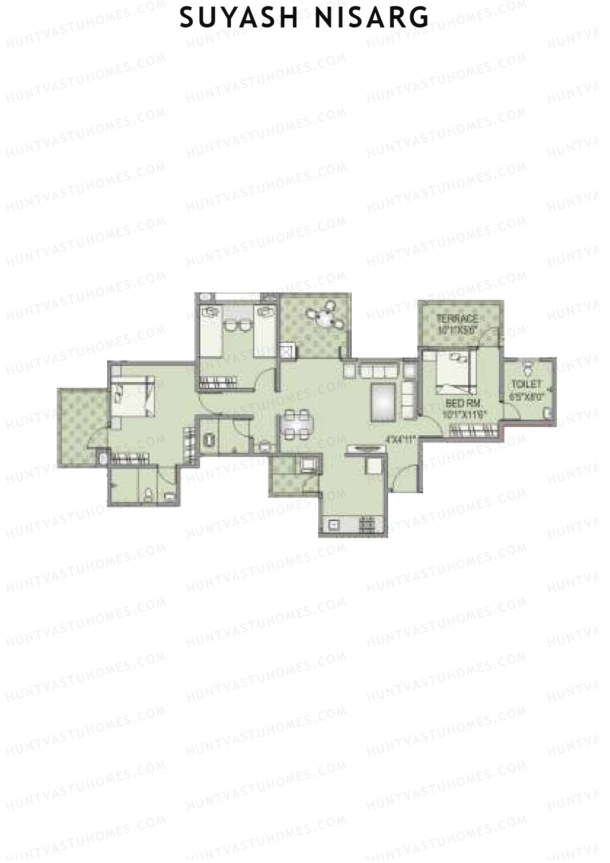 Suyash Nisarg Tower A Unit 1 Floor Plan