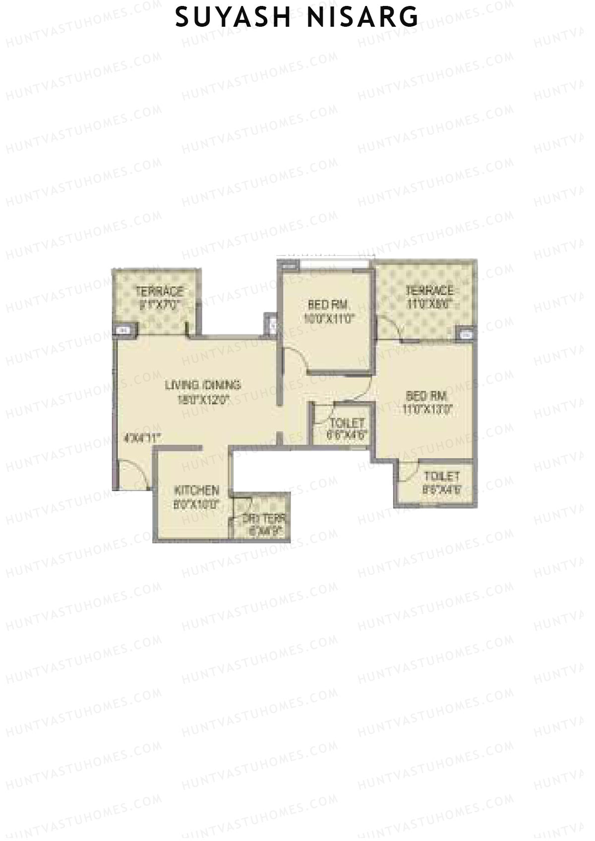 Suyash Nisarg Tower A Unit 2 Floor Plan