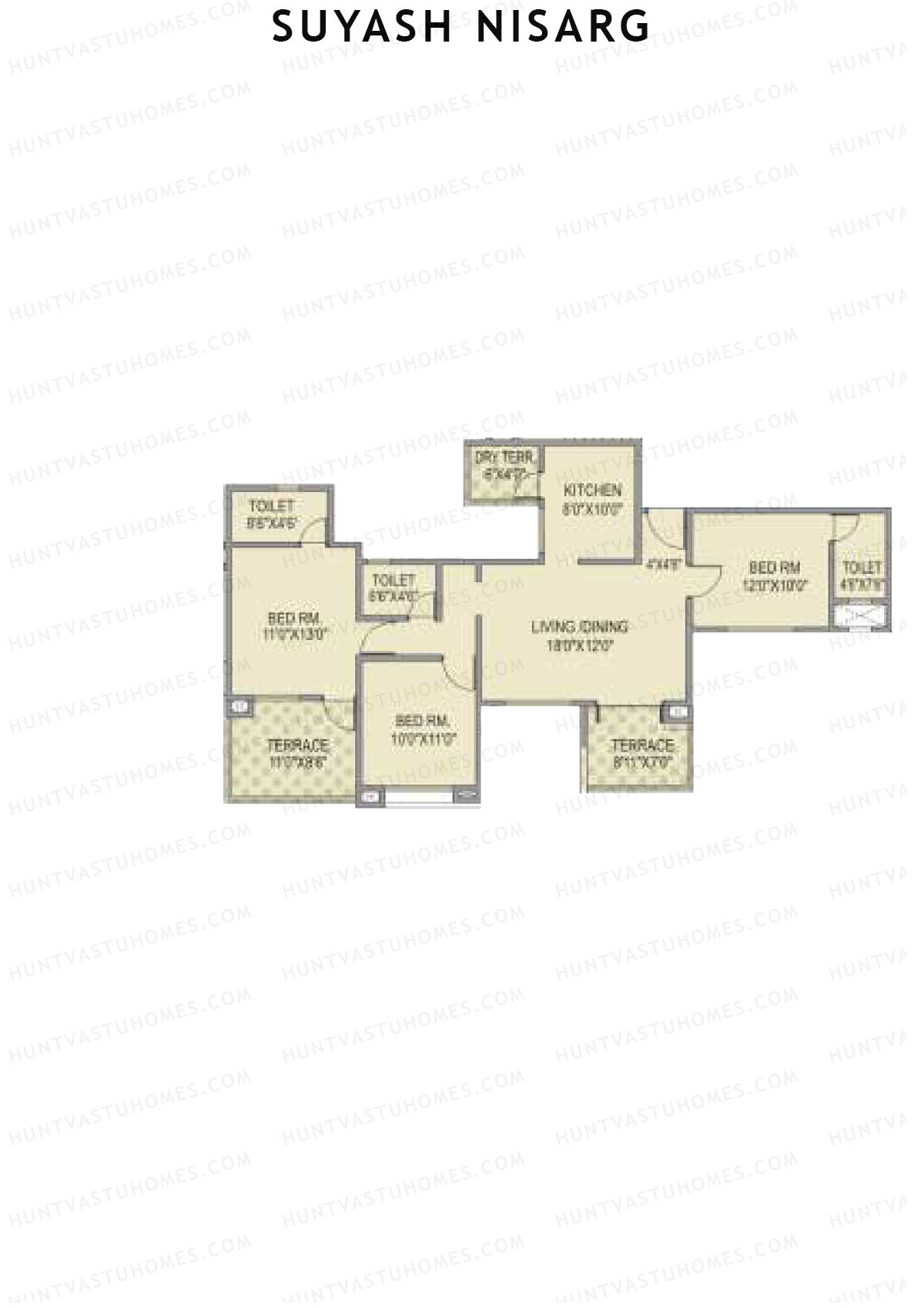 Suyash Nisarg Tower A Unit 4 Floor Plan