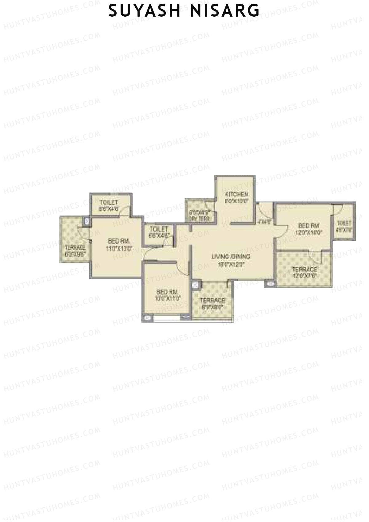 Suyash Nisarg Tower A Unit 4 Floor Plan
