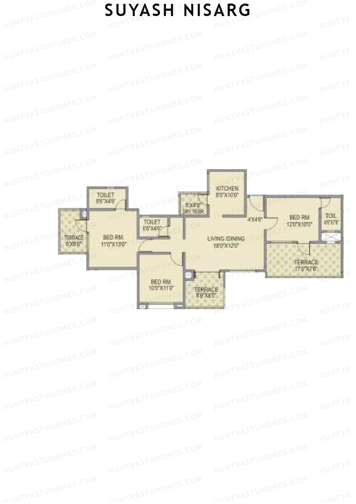 Suyash Nisarg Tower A Unit 4 Floor Plan