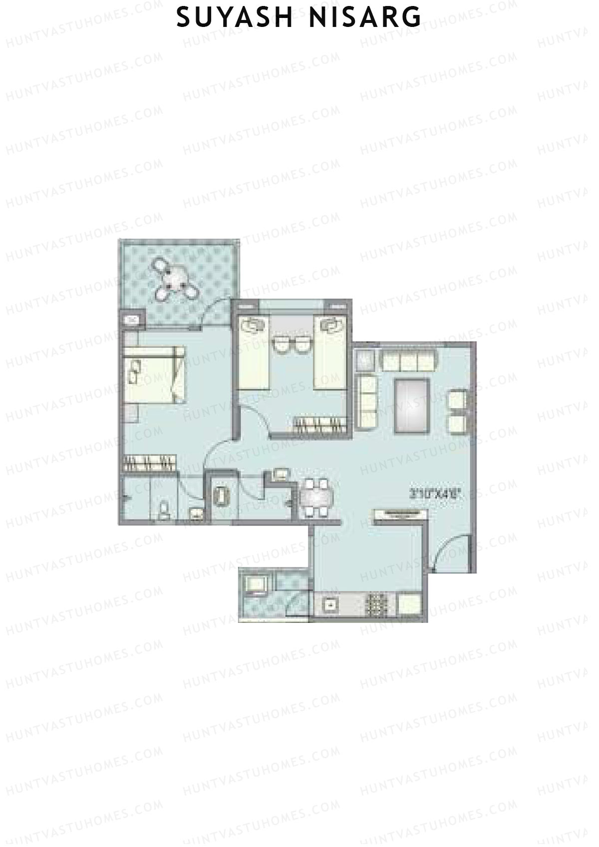 Suyash Nisarg Tower B Unit 1 Floor Plan