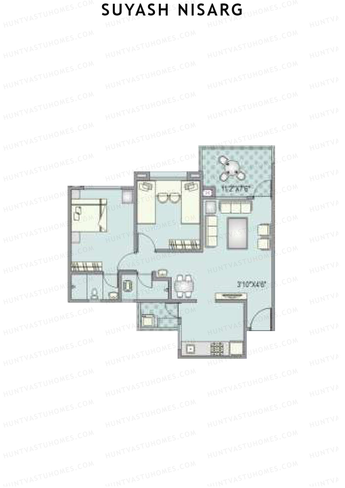 Suyash Nisarg Tower B Unit 1 Floor Plan