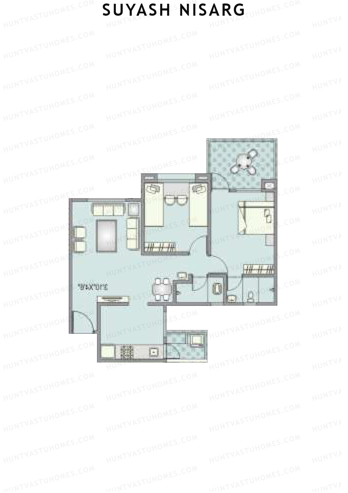 Suyash Nisarg Tower B Unit 2 Floor Plan