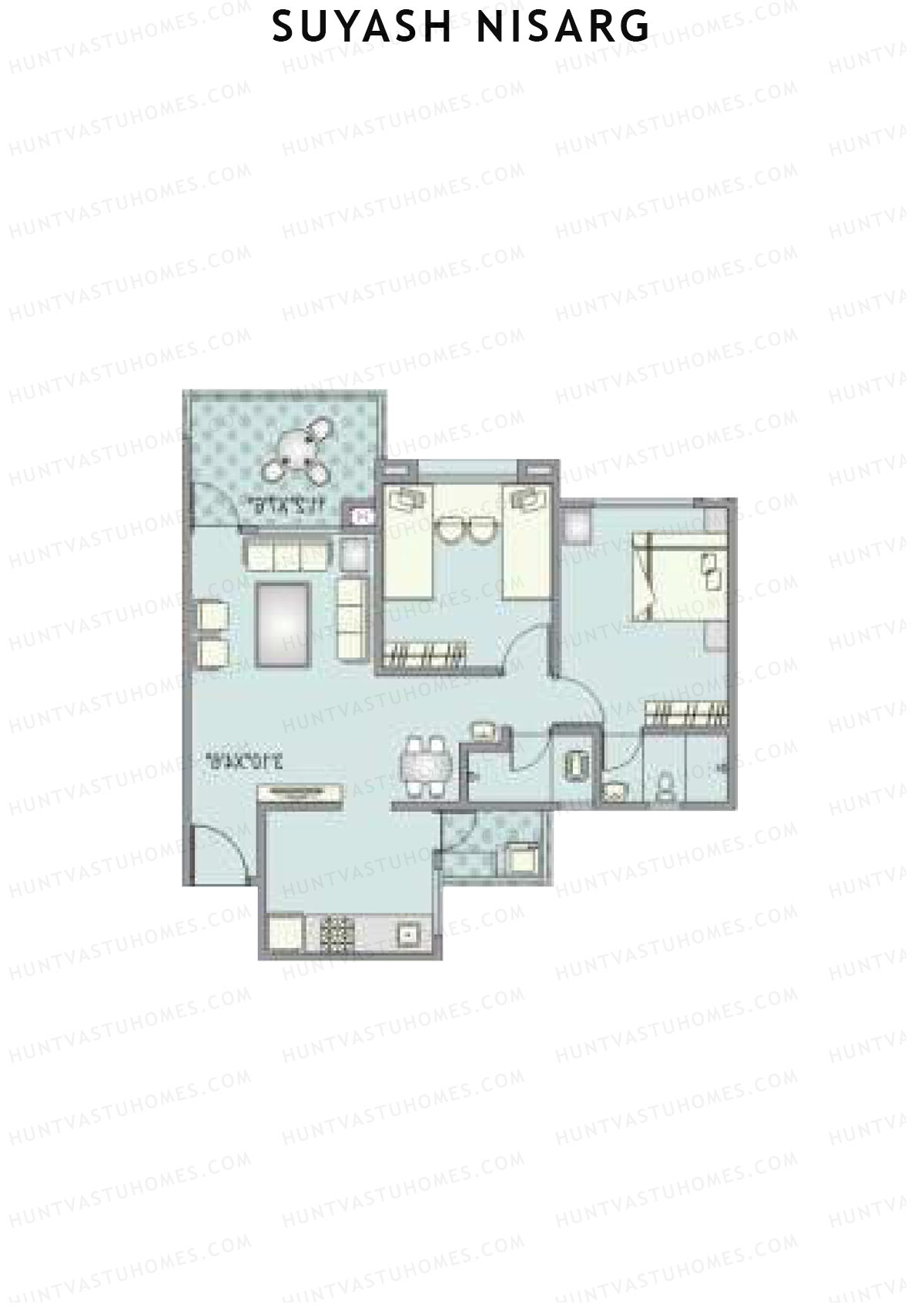 Suyash Nisarg Tower B Unit 2 Floor Plan