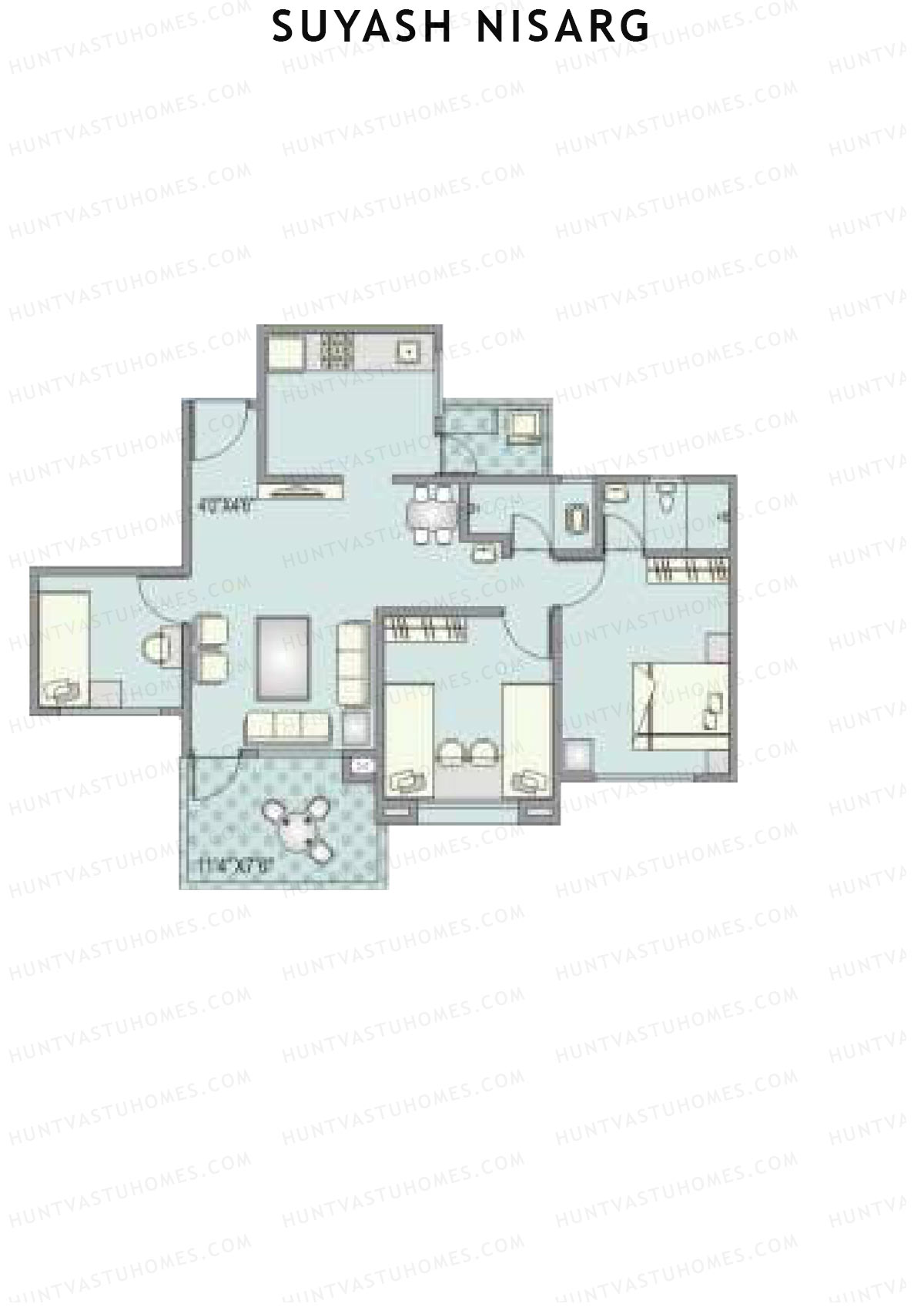 Suyash Nisarg Tower B Unit 3 Floor Plan