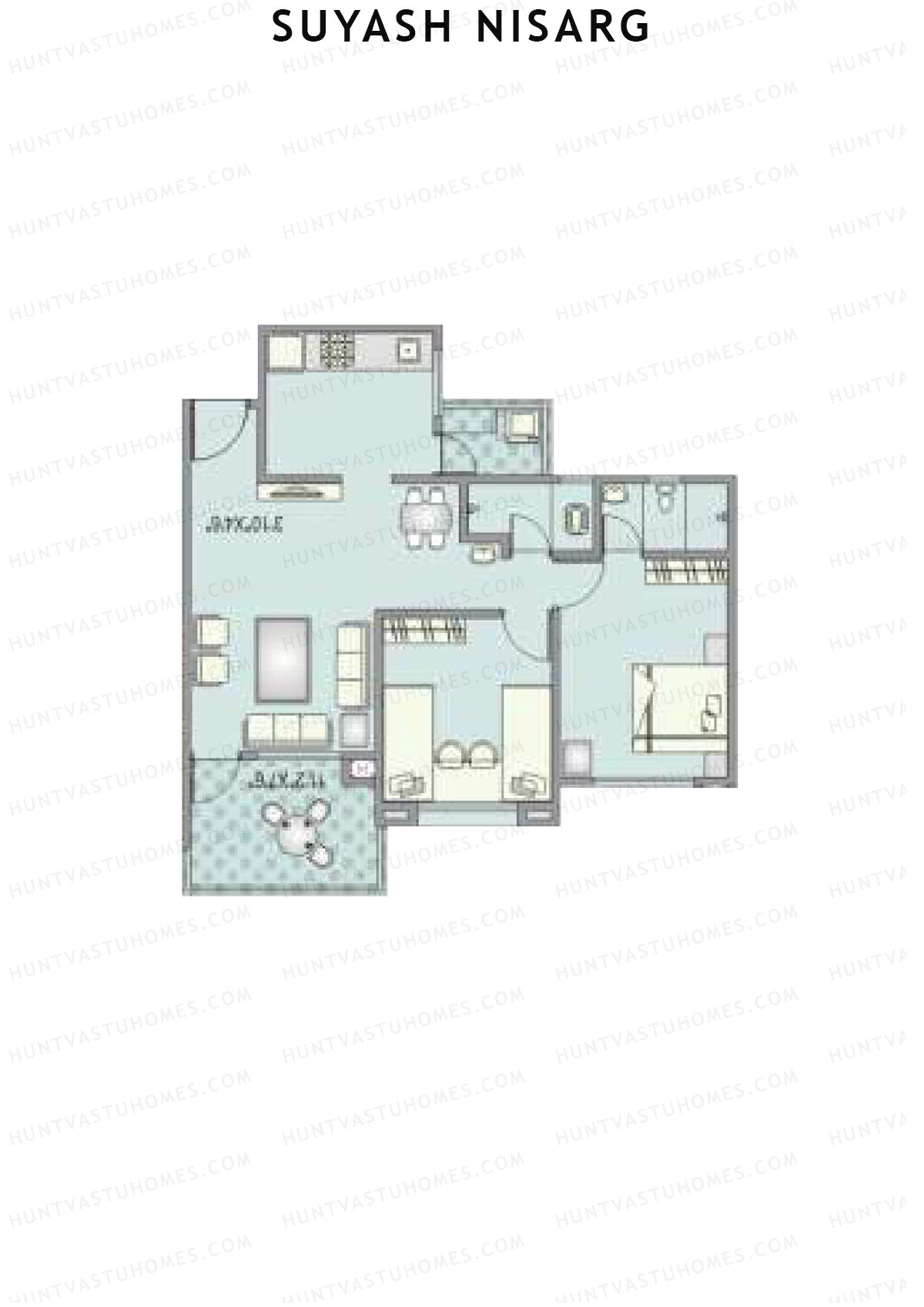 Suyash Nisarg Tower B Unit 3 Floor Plan