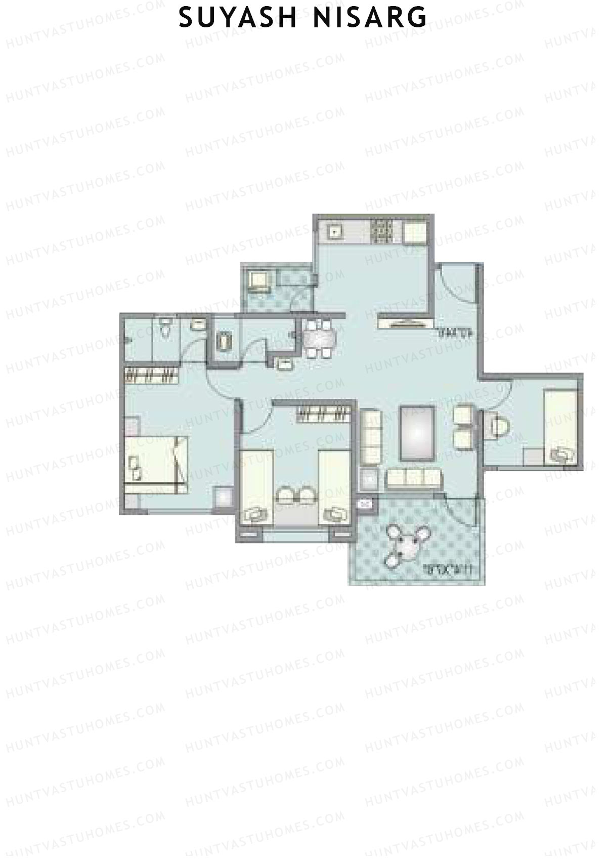 Suyash Nisarg Tower B Unit 4 Floor Plan