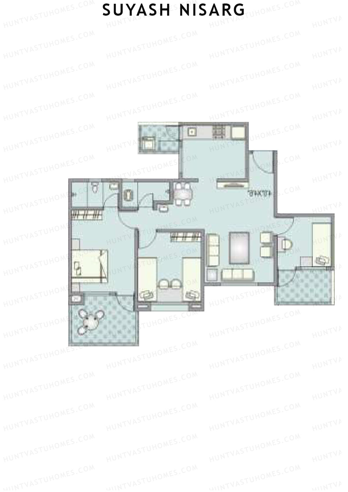 Suyash Nisarg Tower B Unit 4 Floor Plan
