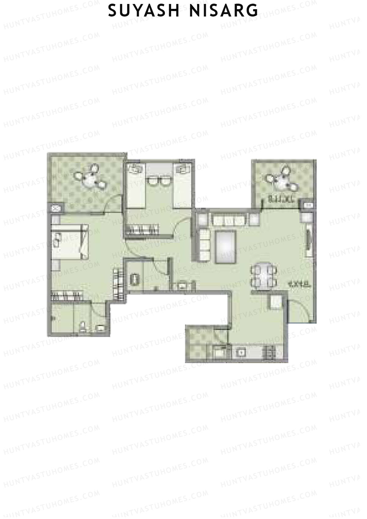 Suyash Nisarg Tower C Unit 1 Floor Plan
