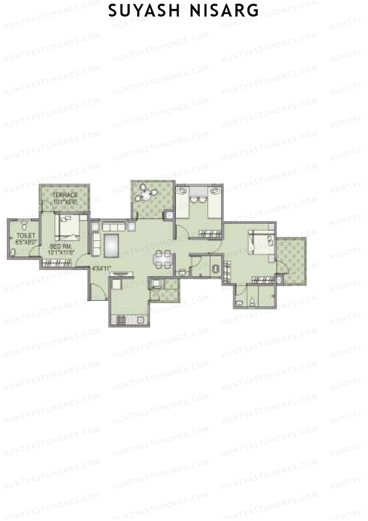 Suyash Nisarg Tower C Unit 2 Floor Plan