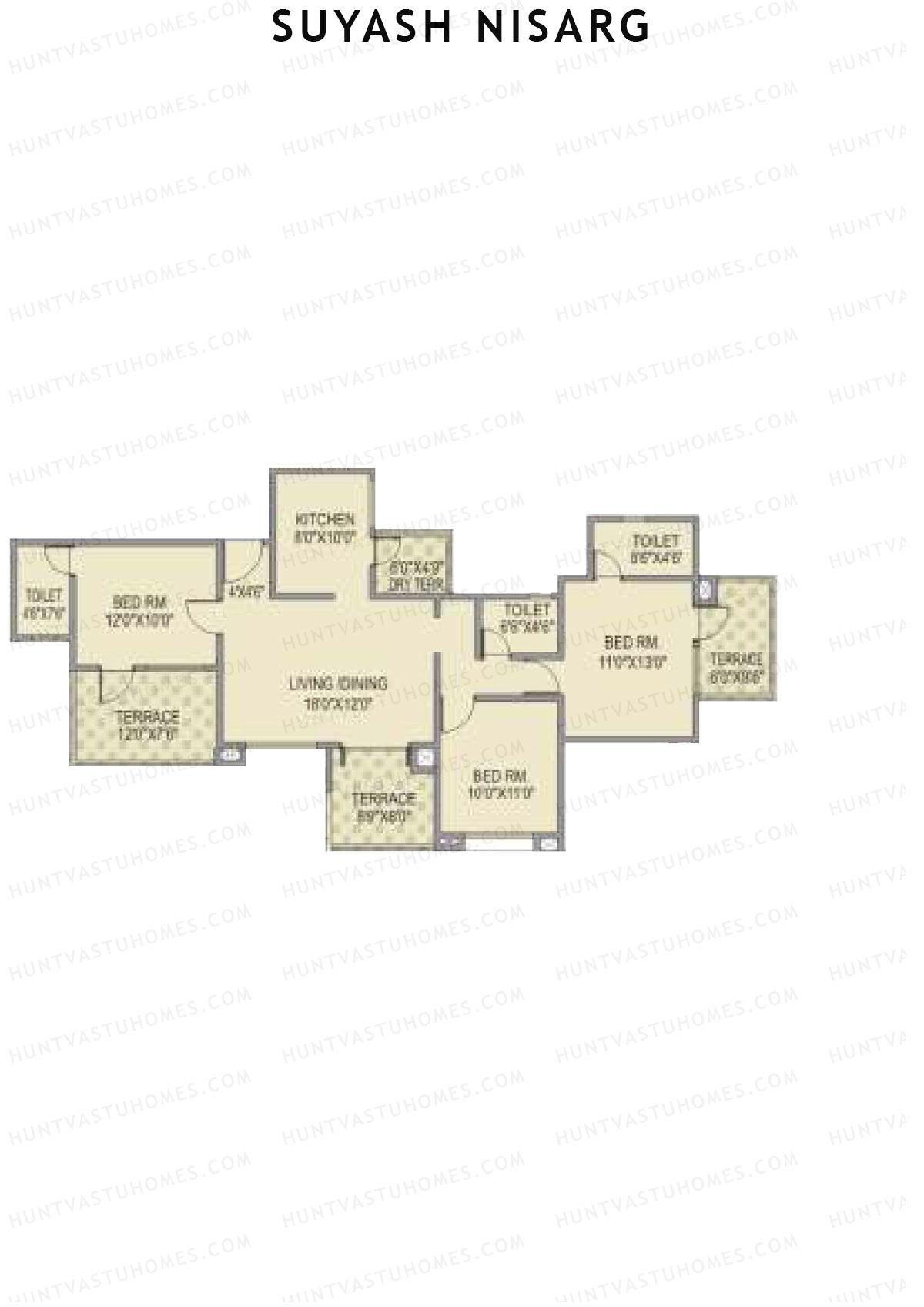 Suyash Nisarg Tower C Unit 3 Floor Plan
