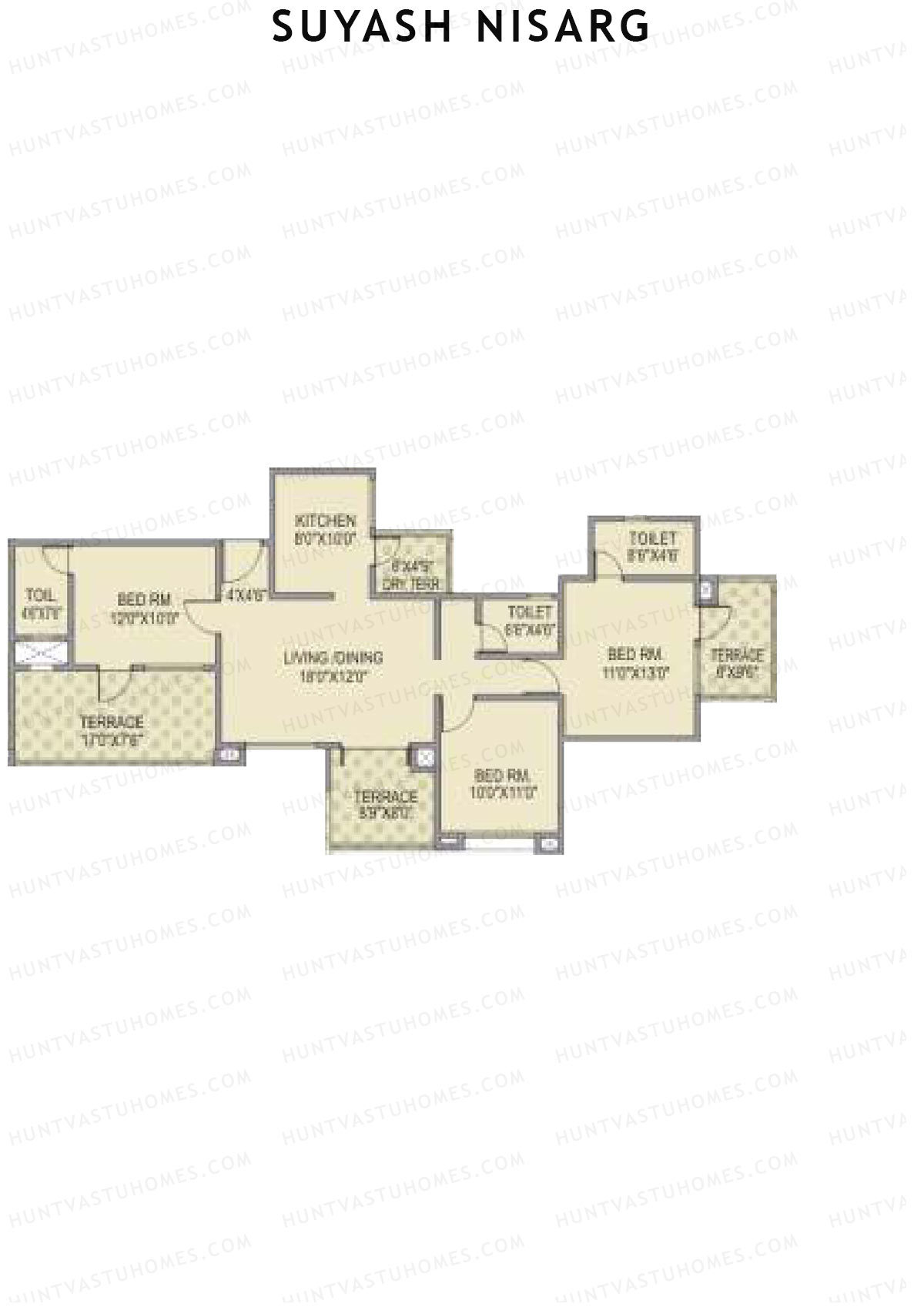 Suyash Nisarg Tower C Unit 3 Floor Plan
