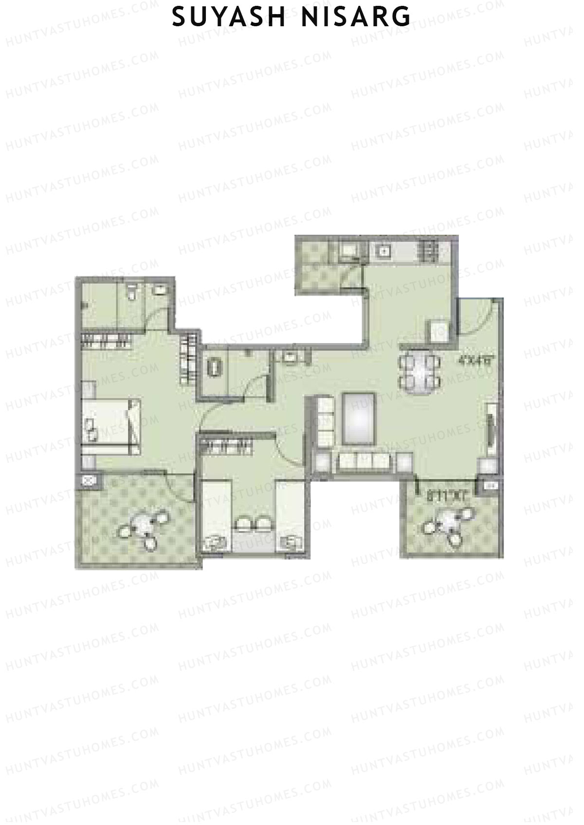 Suyash Nisarg Tower C Unit 4 Floor Plan