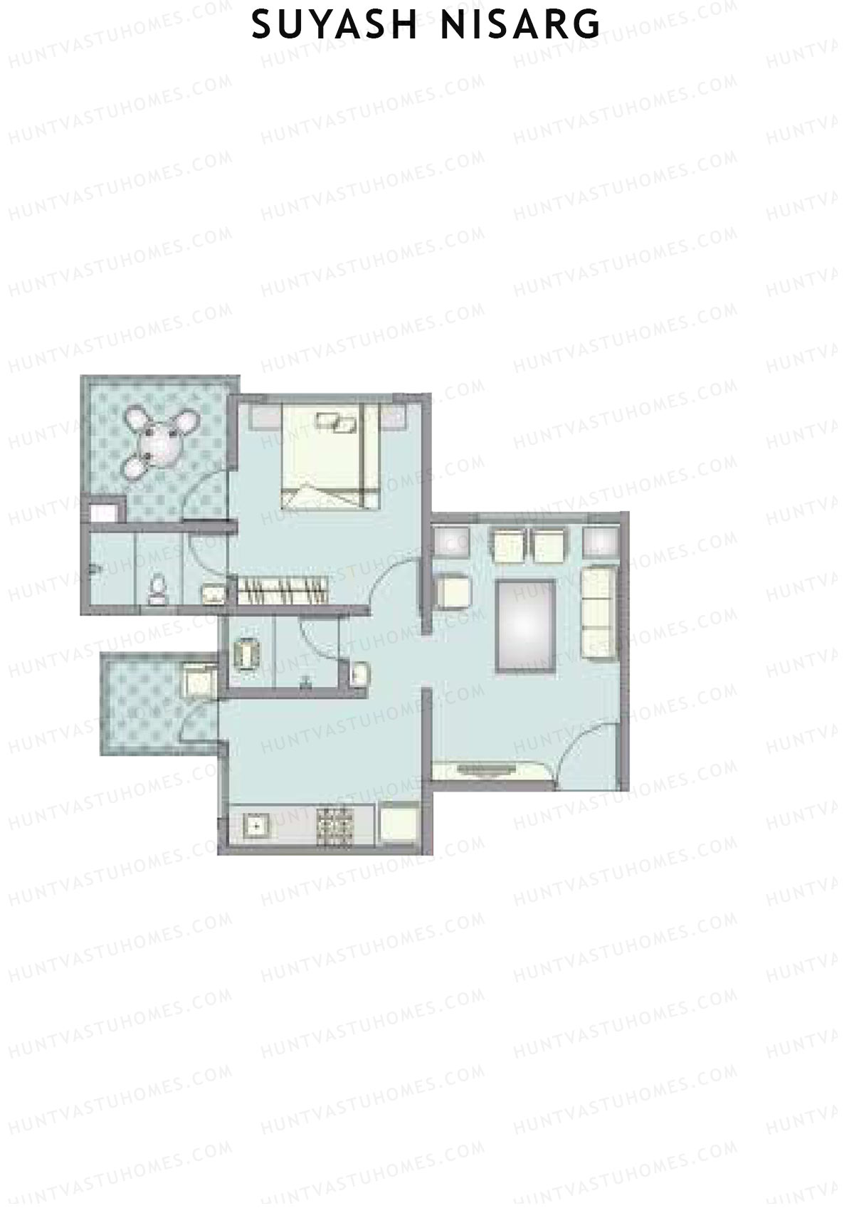 Suyash Nisarg Tower D Unit 1 Floor Plan