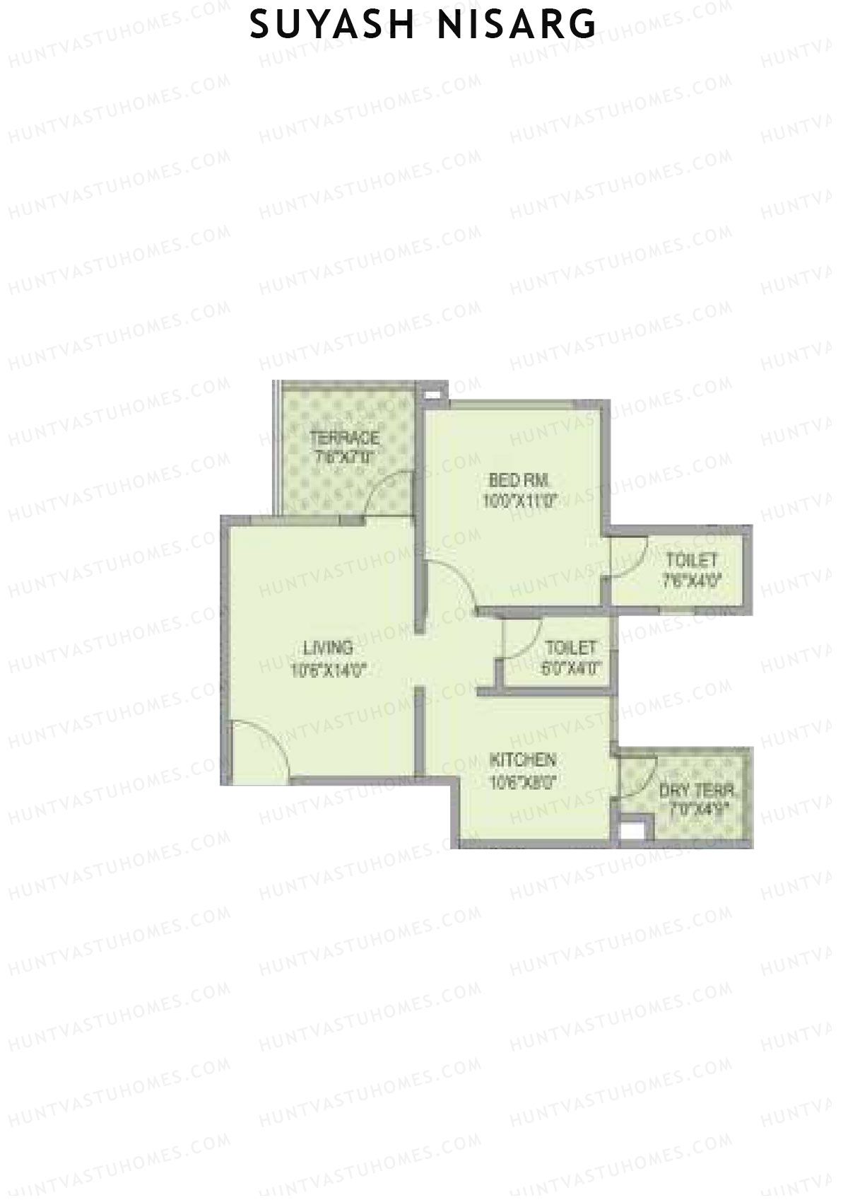 Suyash Nisarg Tower D Unit 2 Floor Plan