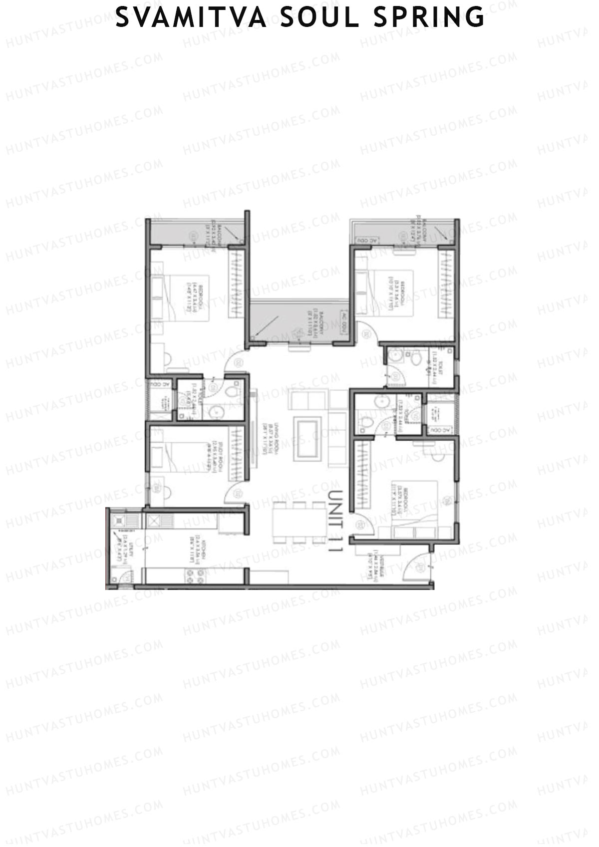 Svamitva Soul Spring Tower 2 Unit 11C Floor Plan