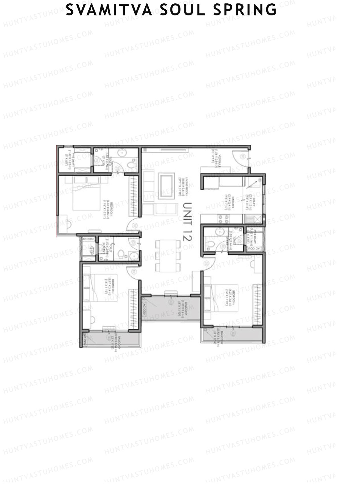 Svamitva Soul Spring Tower 2 Unit 12C Floor Plan
