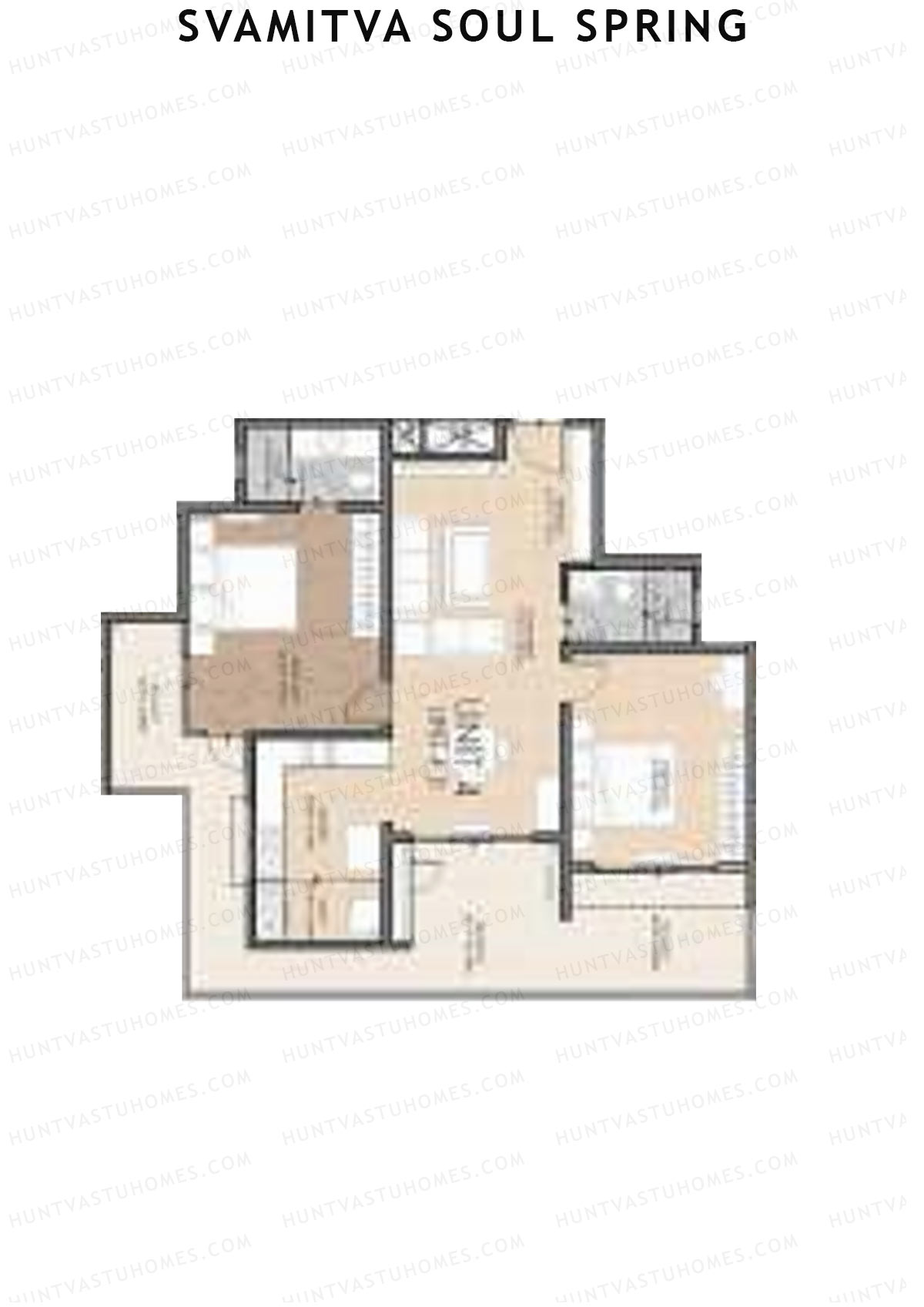 Svamitva Soul Spring Tower 2 Unit 4B Floor Plan