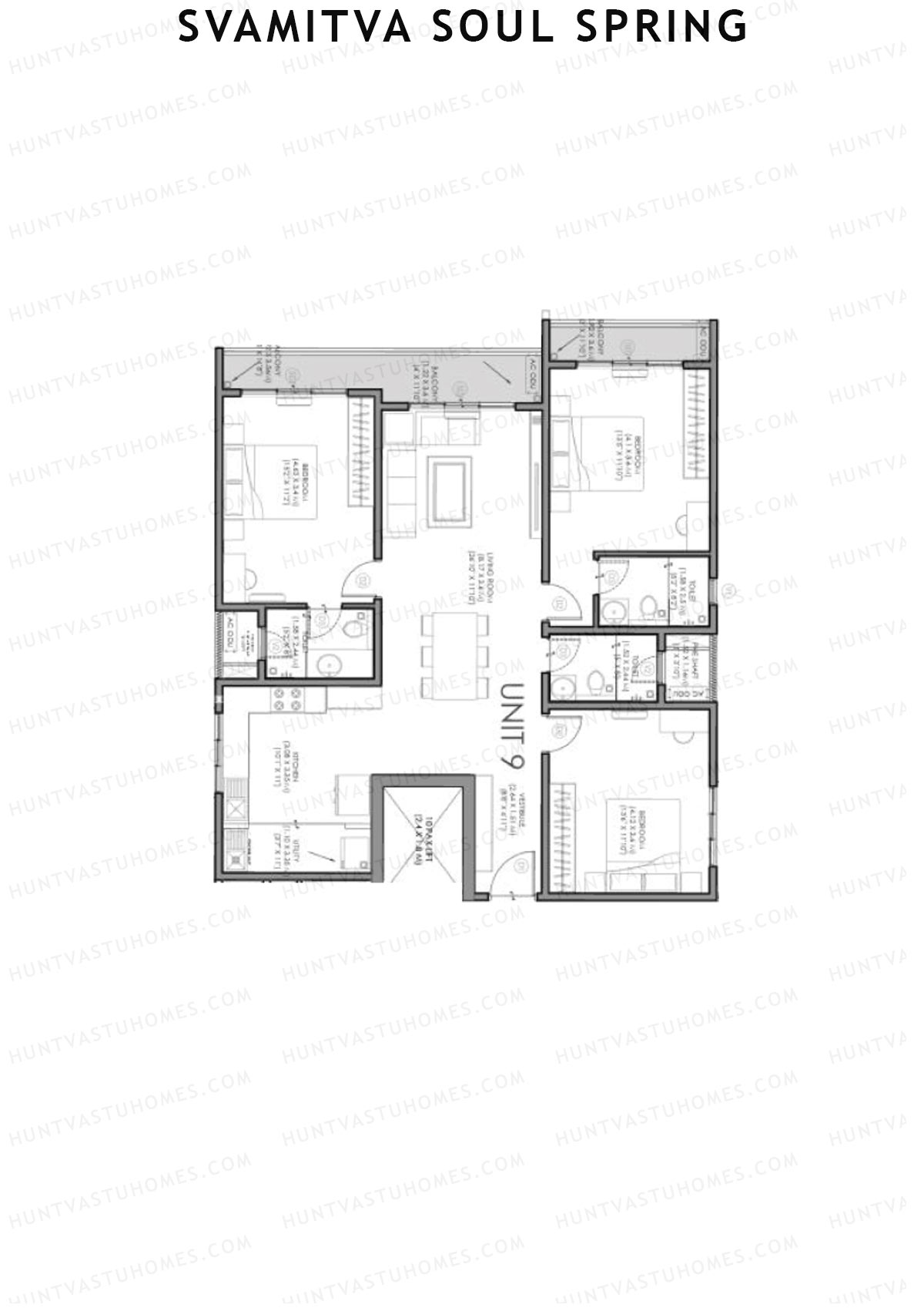 Svamitva Soul Spring Tower 2 Unit 9C Floor Plan