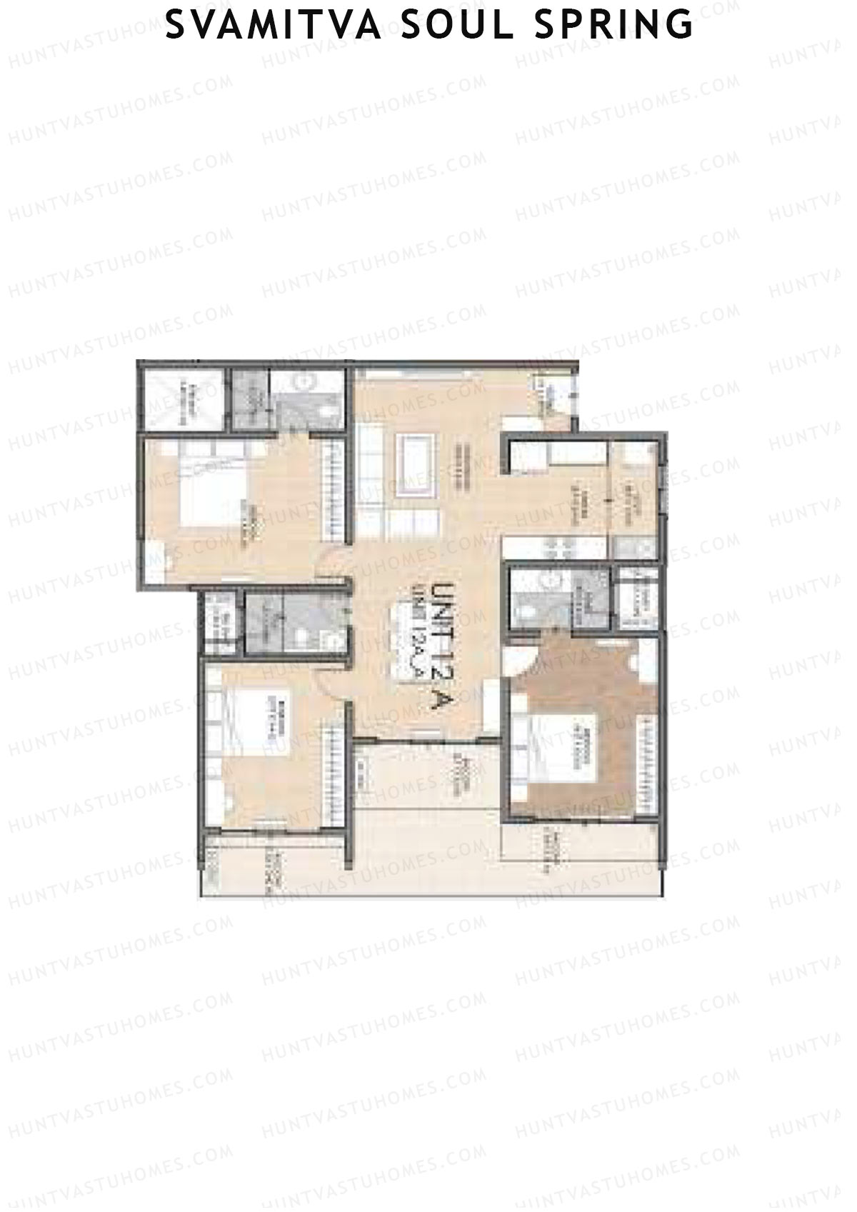 Svamitva Soul Spring Tower 3 Unit 12A Floor Plan