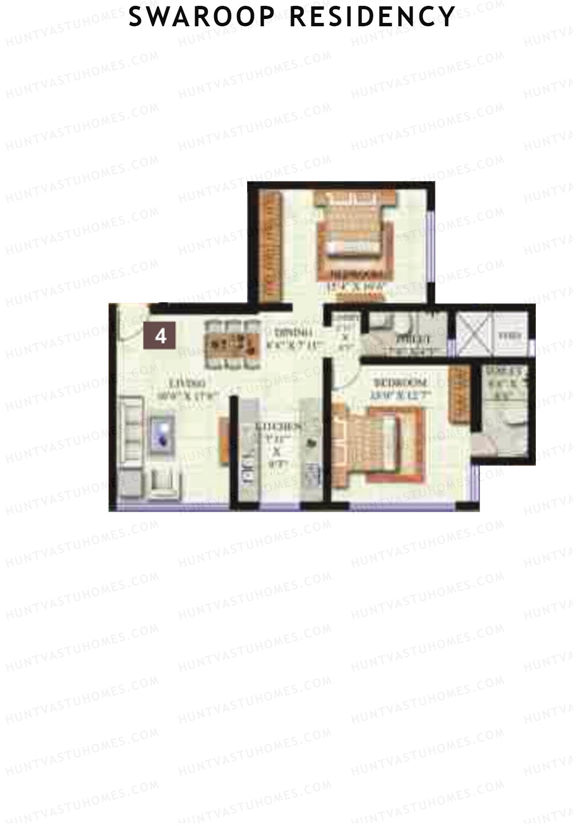 Swaroop Residency Wing A1 Unit 4 Floor Plan