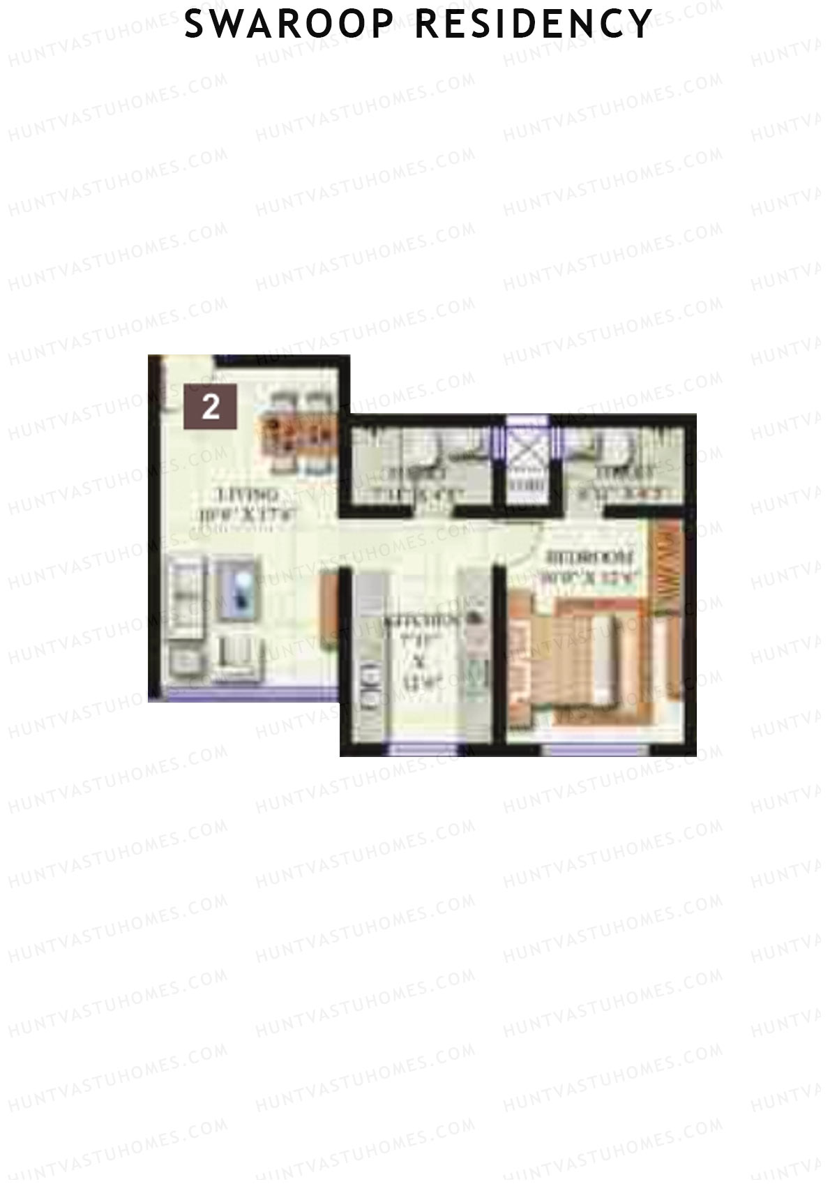 Swaroop Residency Wing A2 Unit 2 Floor Plan