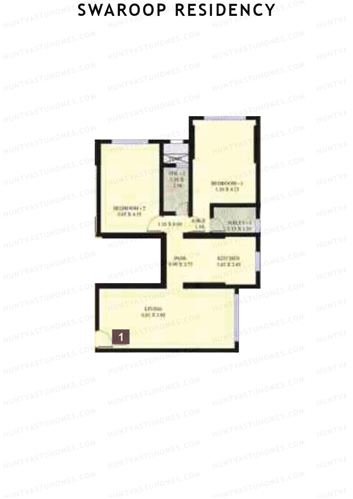 Swaroop Residency Wing B1 Unit 1 Floor Plan