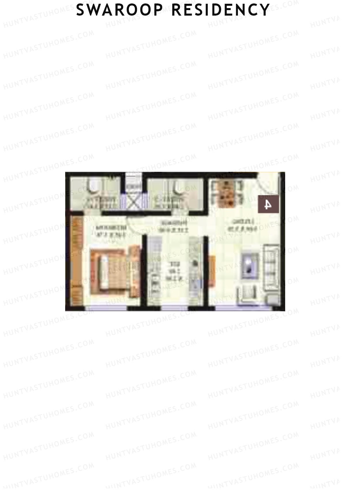 Swaroop Residency Wing B1 Unit 3 Floor Plan
