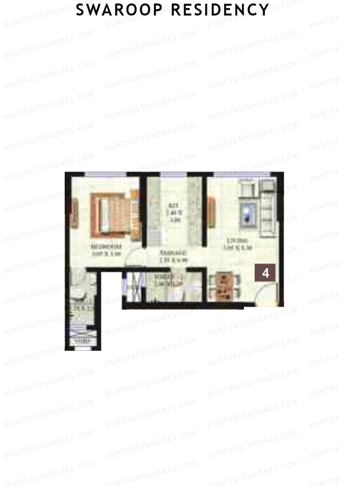 Swaroop Residency Wing B1 Unit 4 Floor Plan