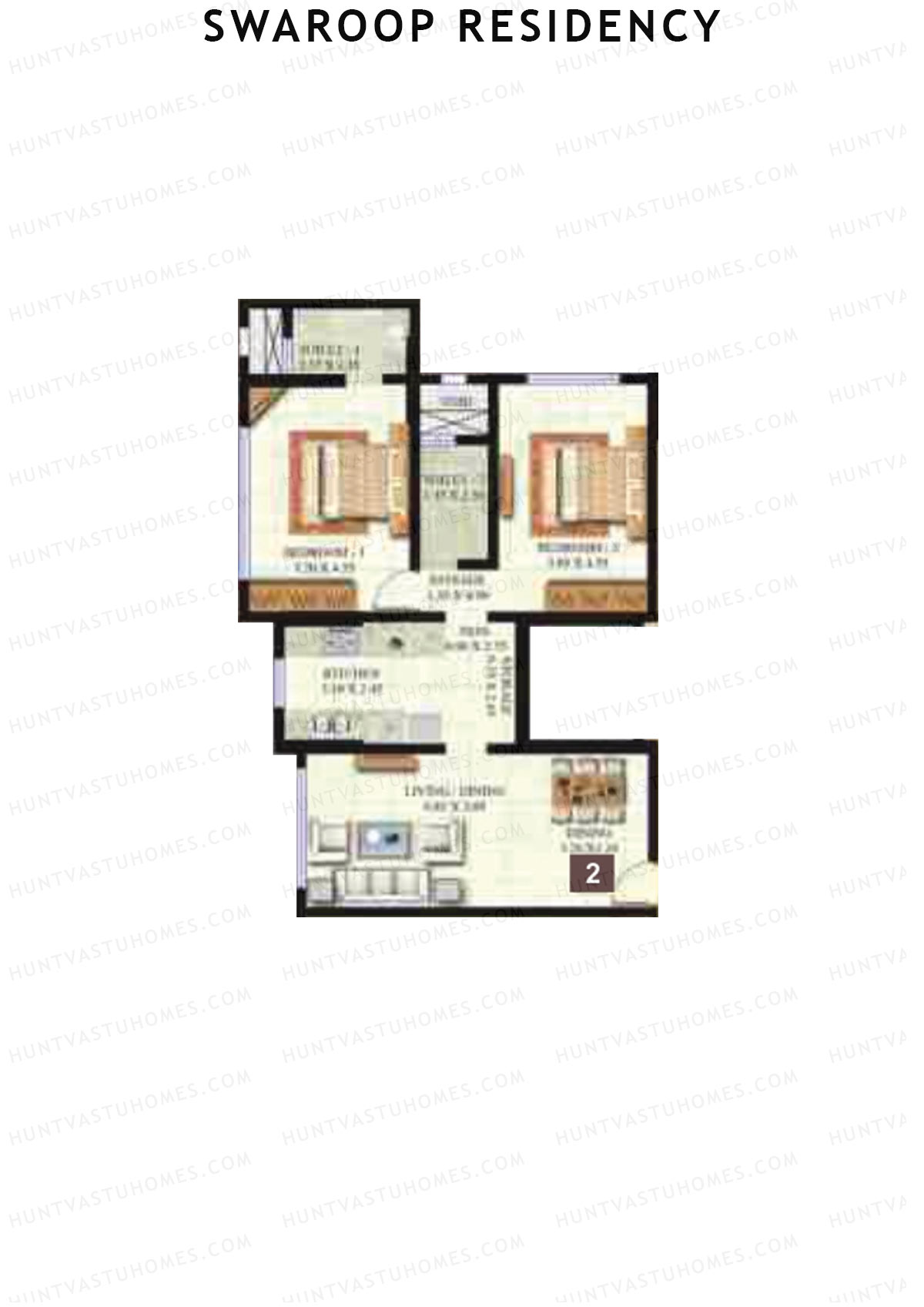Swaroop Residency Wing B2 Unit 2 Floor Plan