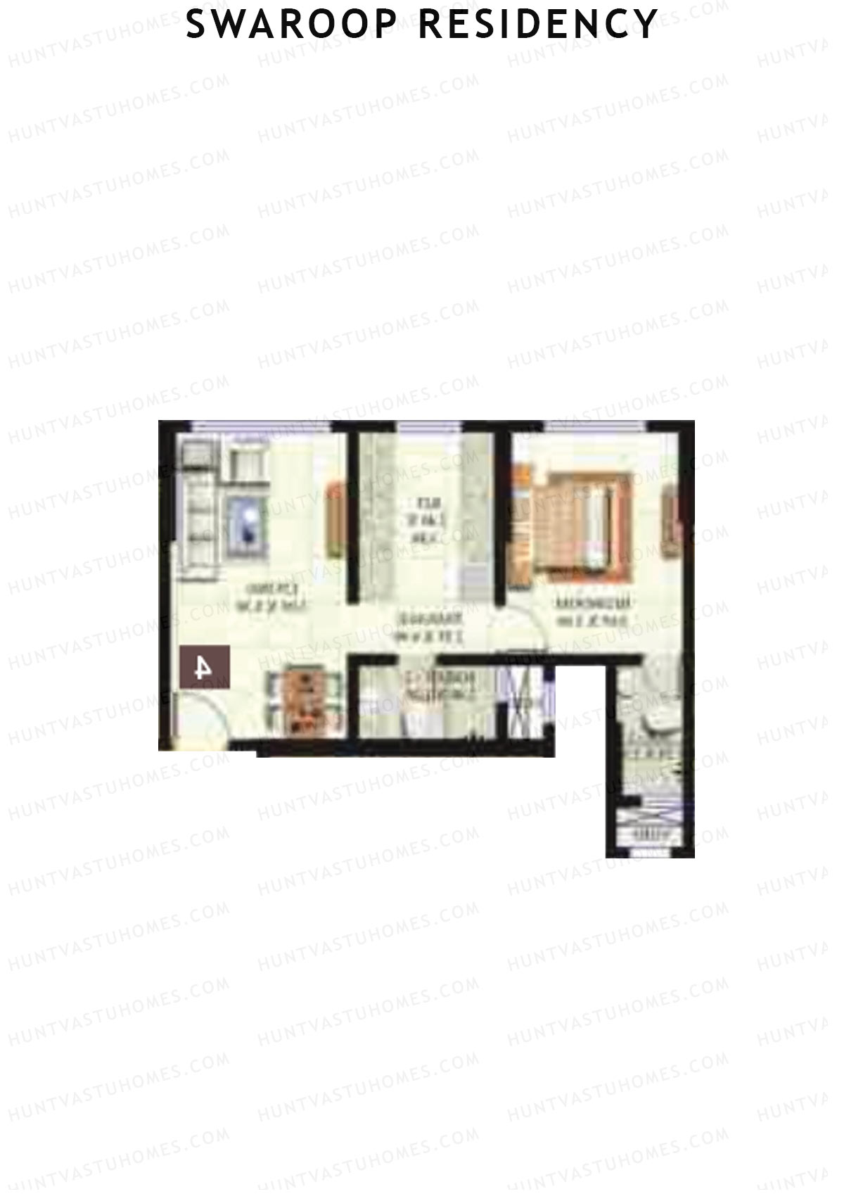 Swaroop Residency Wing B2 Unit 3 Floor Plan